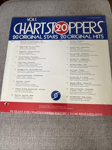 20 Chartstoppers Vol 1 - Vinyl Lp - Sealed - 1974 - SA 1001 - photo 3