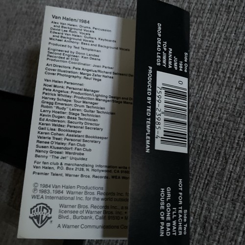 Van Halen 1984 Cassette Tape - photo 3