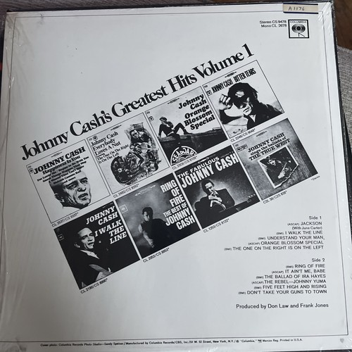 JOHNNY CASH Greatest Hits Volume 1 COUNTRY CS 9478 LP Vinyl - photo 3