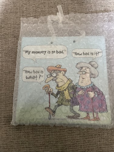 VTG Paragon My Memory Is So Bad Ceramic Tile Plaque - photo 3