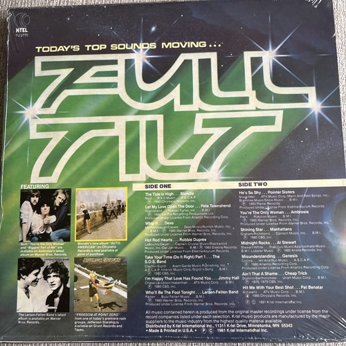 FULL TILT K-TEL VG++ VINYL BLONDIE DEVO AMBROSIA GENESIS - photo 3