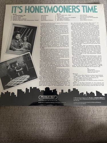 Its Honeymooners Time Vinyl LP 1985 Murray Hill Jackie Gleason - photo 2