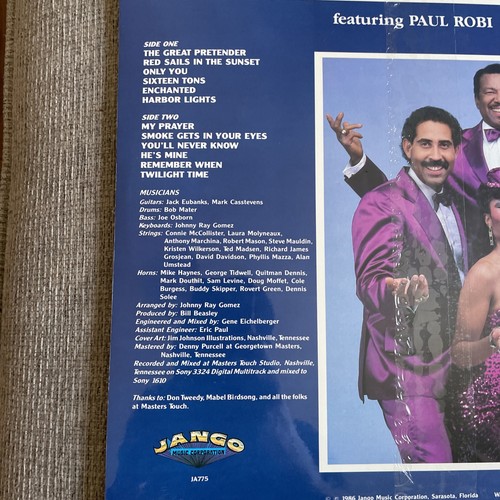 The Platters Greatest Hits Paul Robi 1986 Jango Music LP - photo 3