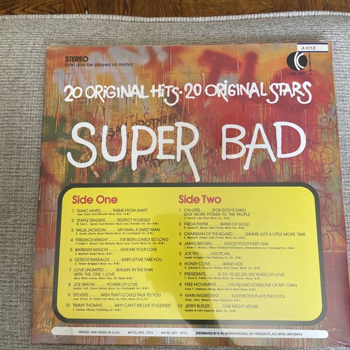 SUPER BAD 20 Original Hits Stars LP Vinyl K-Tel NU-427 - photo 4
