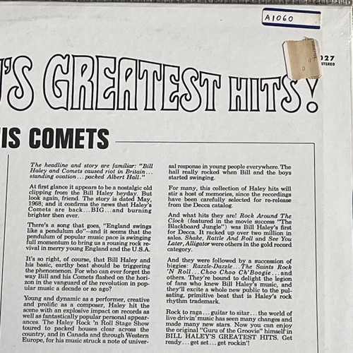 Bill Haley's Greatest Hits Rare 1973 Reissue Vinyl LP - photo 3