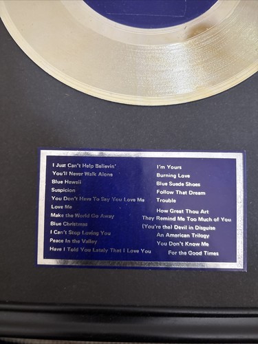 ELVIS PRESLEY The Gold And Platinum Hits Of The King Framed Reco - photo 2