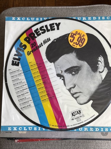 Vintage Elvis Presley 20 Greatest Hits Vinyl Picture Disc LP
