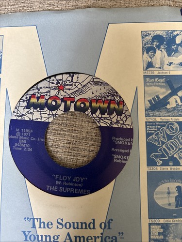THE SUPREMES - "FLOY JOY / THIS IS THE STORY" - 45 RPM RECORD - photo 2