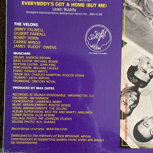 The Velons Come and Get The Memories LP Solid Smoke 1981 - photo 5