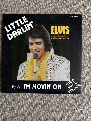 45 RPM Elvis Presley RCA CANADA 50476 Little Darlin / I'm Movin
