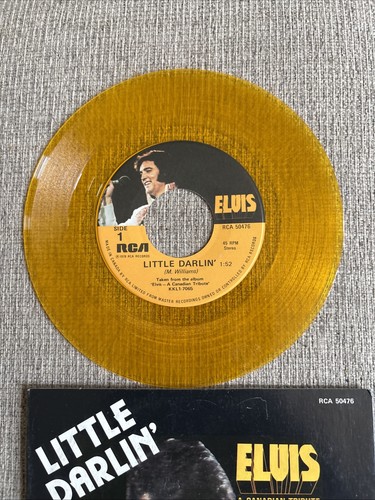 45 RPM Elvis Presley RCA CANADA 50476 Little Darlin / I'm Movin - photo 3