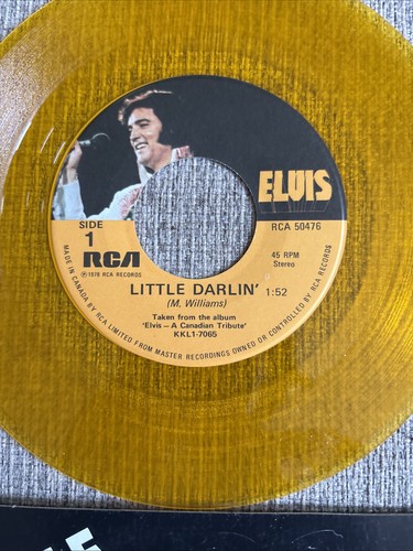 45 RPM Elvis Presley RCA CANADA 50476 Little Darlin / I'm Movin - photo 4