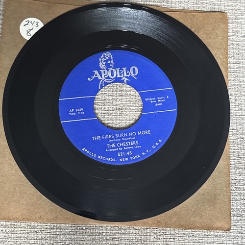 THE CHESTERS 45 RPM "Lift Up Your Head" Apollo 521 Doo Wop 1957 - photo 2