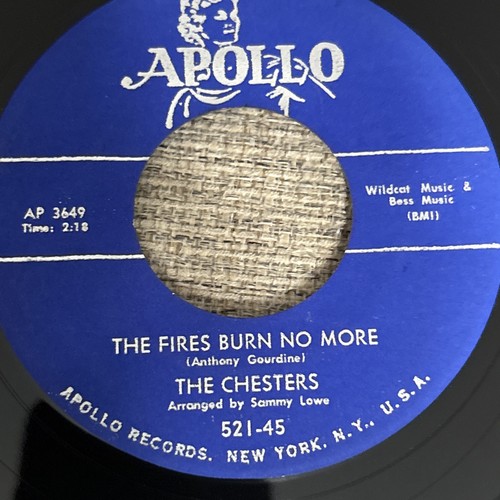 THE CHESTERS 45 RPM "Lift Up Your Head" Apollo 521 Doo Wop 1957 - photo 3