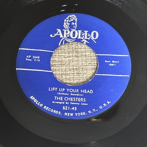 THE CHESTERS 45 RPM "Lift Up Your Head" Apollo 521 Doo Wop 1957 - photo 4