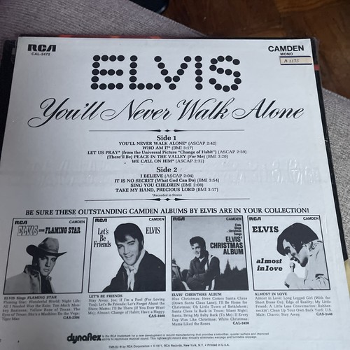 Elvis Presley – You'll Never Walk Alone [Mono] (RCA Camden) - photo 3