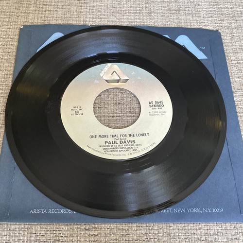 PAUL DAVIS Cool Night / One More Time For The Lonely 45 1981
