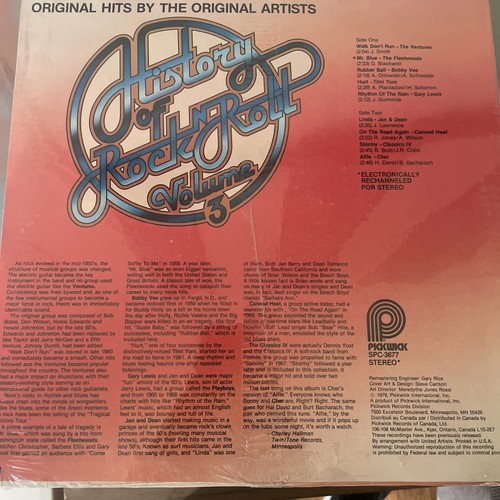 HISTORY OF ROCK 'N' ROLL Vol 3 Vinyl LP Pickwick 1970s - photo 5