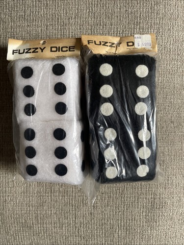 Vintage 50s Style Hot Rod Rockabilly Plush Dice Car Decor