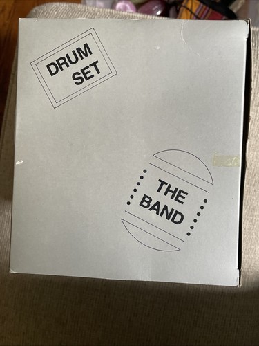 Vintage Miniature Drum Set 1/12 Scale Black Silver Toy Display - photo 2