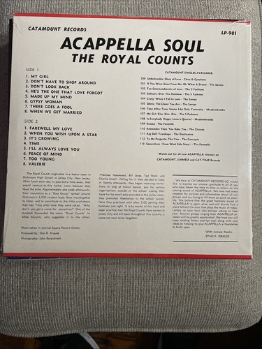 The Royal Counts Sing . Acappella Soul Vol. 1. Catamount LP-901. - photo 3