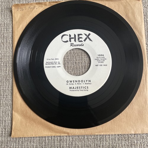 The Majestics Gwendolyn Lonely Heart 45 Chex Records 1006 - photo 3