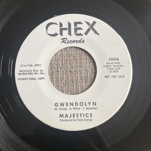 The Majestics Gwendolyn Lonely Heart 45 Chex Records 1006 - photo 4