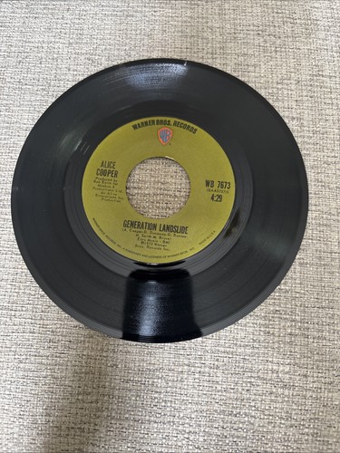 1973 Alice Cooper Hello Hurray / Generation Landslide 7" 45RPM