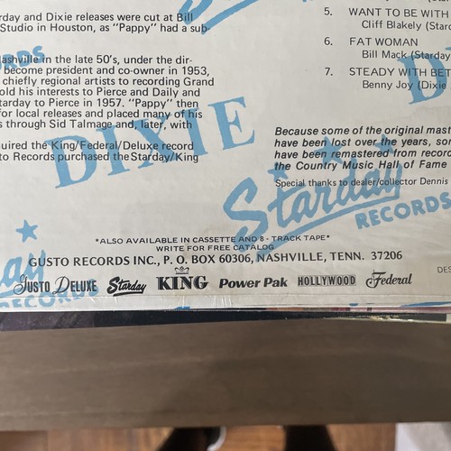 STARDAY-DIXIE ROCKABILLYS Vol 2 Vinyl LP - SEALED - photo 4
