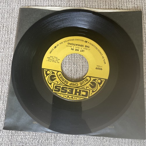 The Sensations Let Me In 45 RPM Chess 9009 Vintage Vinyl - photo 2