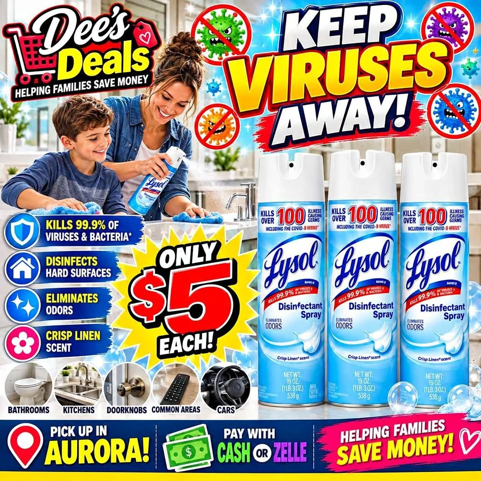 Large Lysol Spray Cleaner only $5!!