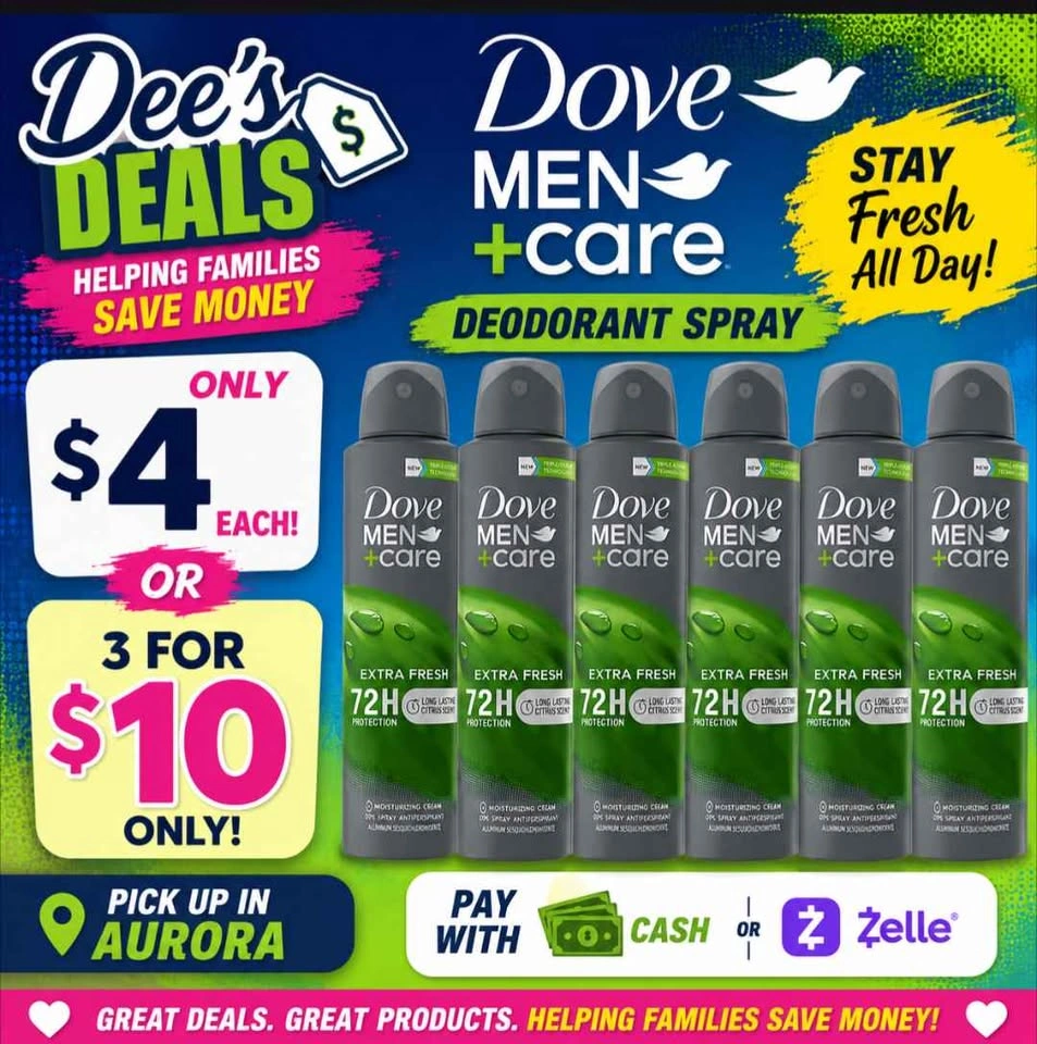 Dove men's deodorant spray $4 or 3 for $10 - photo 3