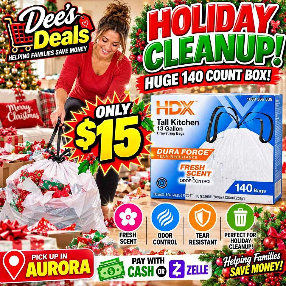 HDX 140 Count Trash bags ONLY $15
