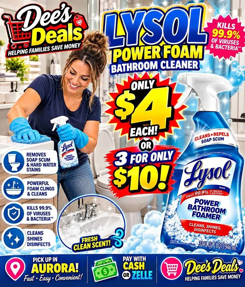 Lysol Power Foam cleaner 3 for $10