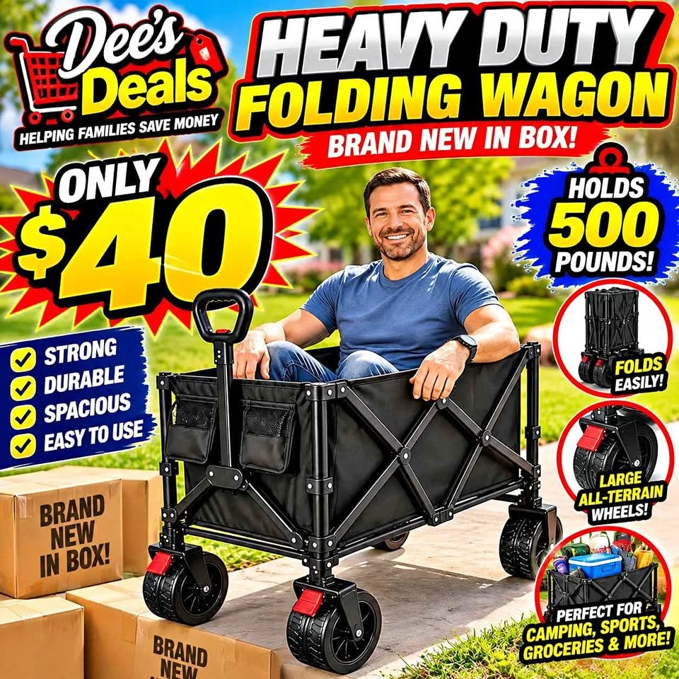 Heavy Duty folding wagon BRAND NEW IN BOX ONLY $40