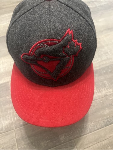 Blue Jays MLB Red Gray Cooperstown New Era Flannel Cap