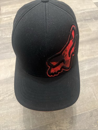 fox racing hat flex fit Black Red Small Cotton Spandex - photo 4