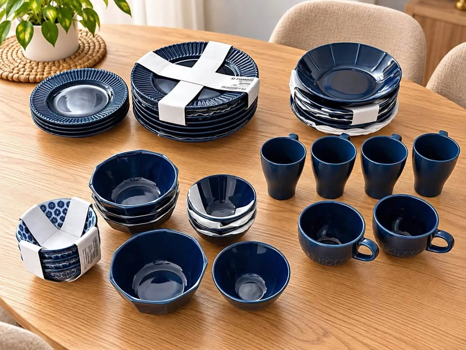 IKEA 38-Piece Blue Dinnerware Set – Like New