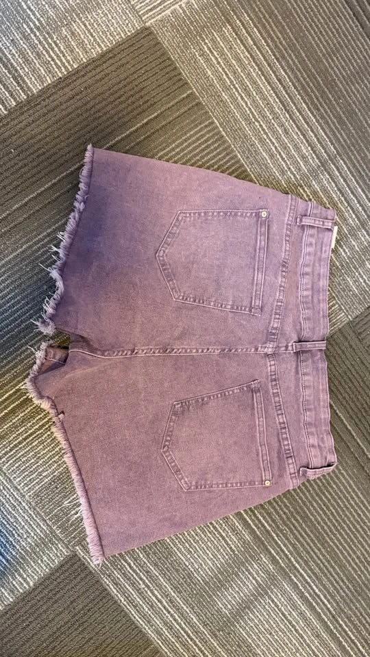 Purple distressed shorts with stretch- XL - photo 2