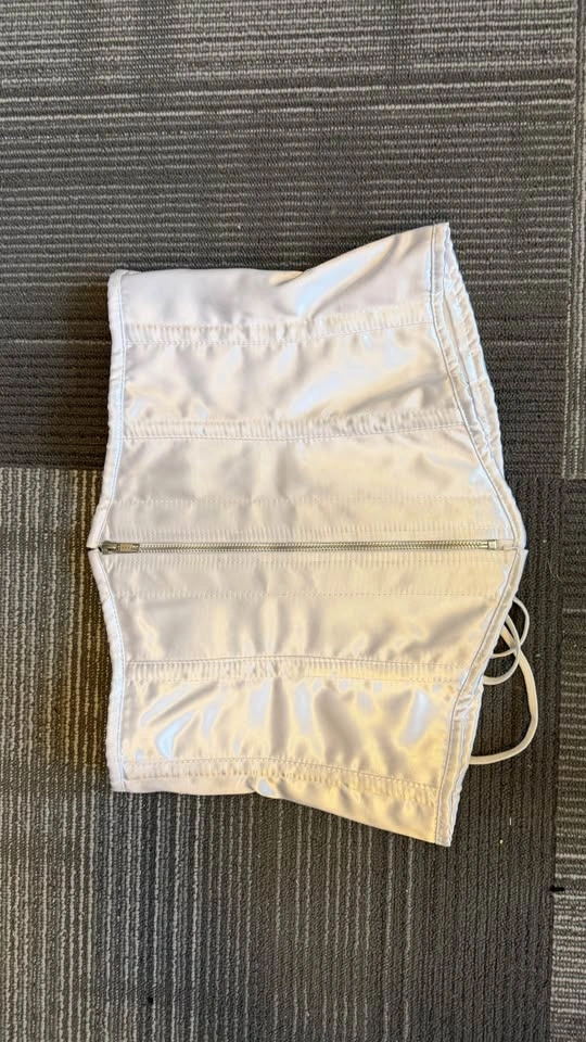 Top Drawer White Satin Underbust Steel Boned Corset - XL - photo 2