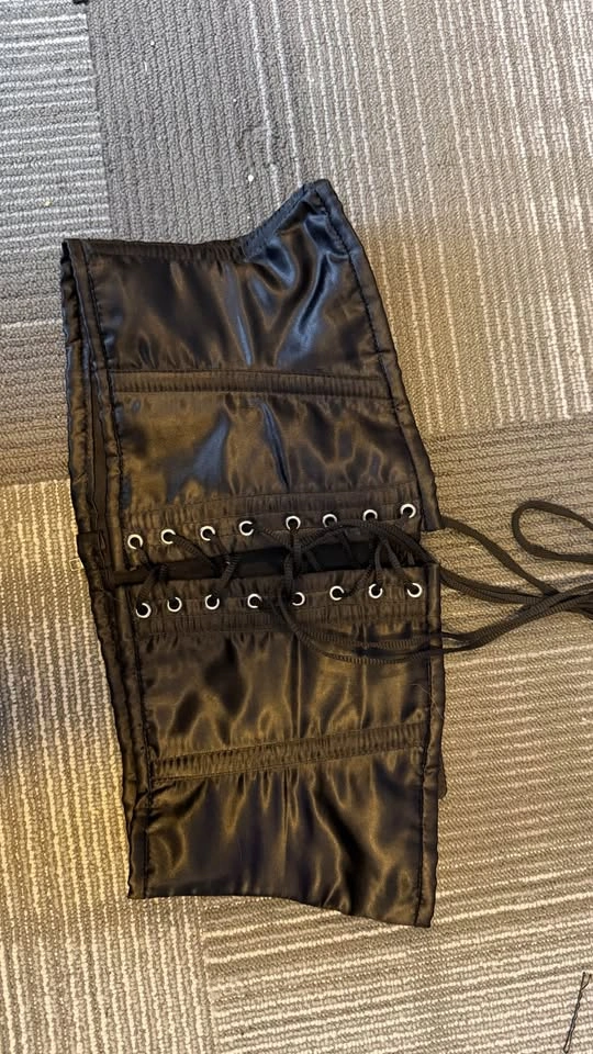 Daisy Corsets - Top Drawer Black Satin Steel Boned Mini Waist Ci - photo 2