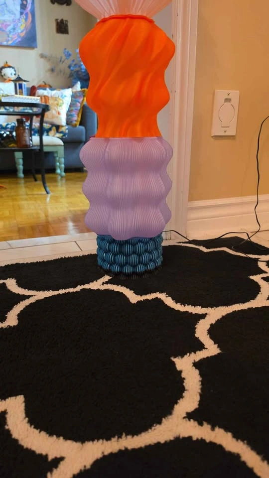 Pastel Stacked Totem Floor Lamp 3d printed music reacting - photo 5
