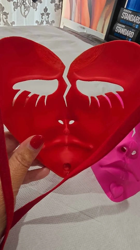 3D Printed Broken Heart Face Masquerade Masks - photo 2