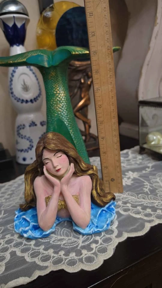 3d printed mermaid wine and glasses rack Figurine, hand painted, - photo 2