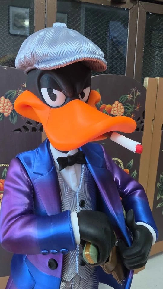 Custom 3D Printed Daffy Duck Gangster Figurine 44cm - photo 2