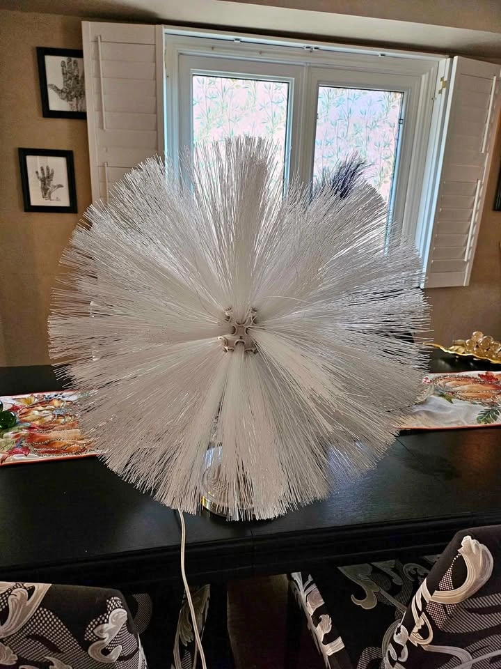 Vintage IKEA restyled chandelier lamp fiber optic lamp