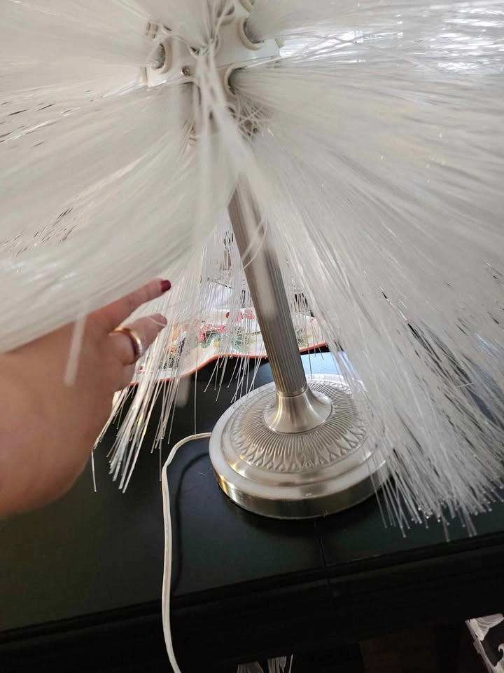 Vintage IKEA restyled chandelier lamp fiber optic lamp - photo 2