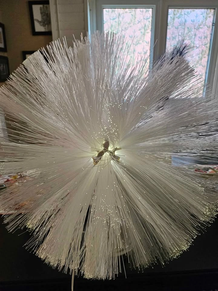 Vintage IKEA restyled chandelier lamp fiber optic lamp - photo 5