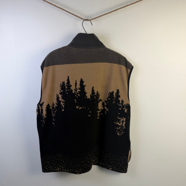 [Vintage] Wolf Zip-Front Sweater Vest - photo 3