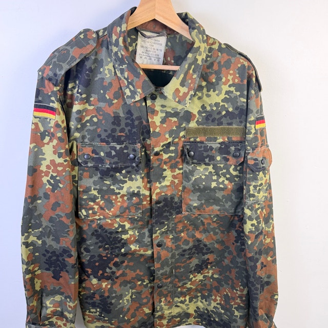 German Army FleckTarn Camouflage Combat Shirt Lightweight Jacket - photo 2